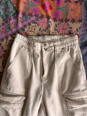 PacSun Cream Straight Leg Cargo Pants